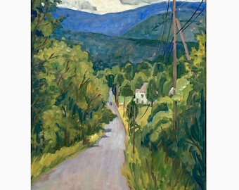 16x20 Oil Painting - Berkshires Rain - Original Oil on Canvas