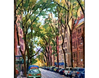 18x24 Oil Painting - Upper West Side/ Autumn Light - New York Cityscape