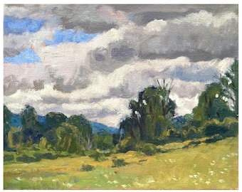 8x10 Landscape Painting - Summer Light/Berkshires