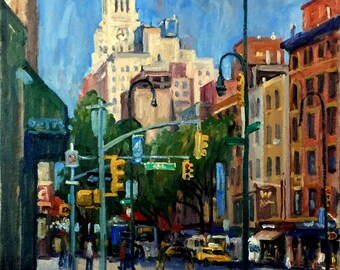New York ニューヨーク マンハッタン 絵画 美術品・アンティーク