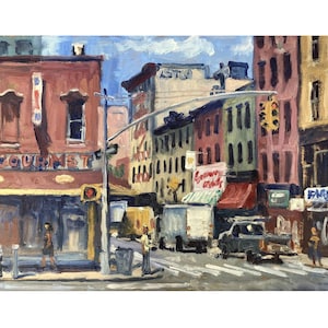 Uit Essex St/Economy Candy NYC - 9 x 12 stadsgezicht schilderij