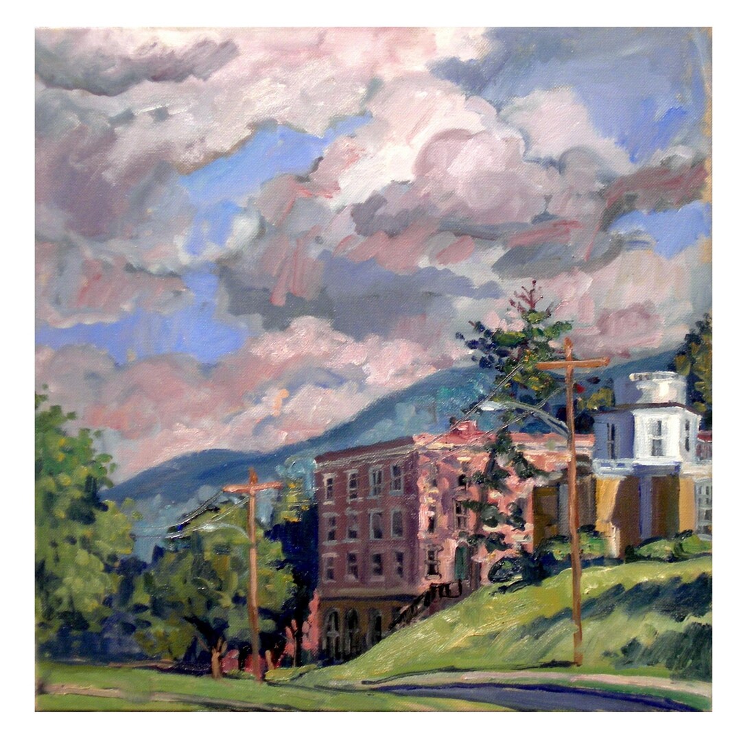 Williams College Painting Summer Clouds/williamstown 16x16 Oil on — free download