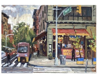 Veselka NYC - 11x14 East Village Cityscape Painting