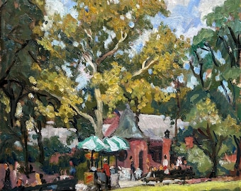 NYC Landscape Painting - From Central Park in Autumn