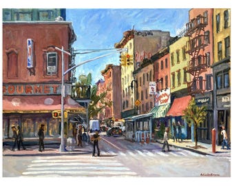 Large NYC Oil Painting - From Essex Street - Lower East Side