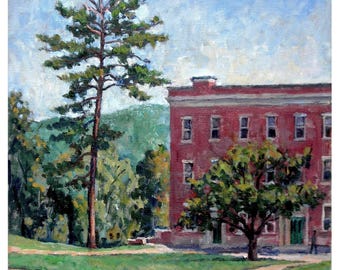 Williams College Landscape Painting: Summer Light, 12x12 Oil on Canvas