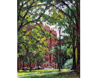 NYC Oil Painting - Summer Light/Inwood Hill Park - 8x10 Original Fine Art