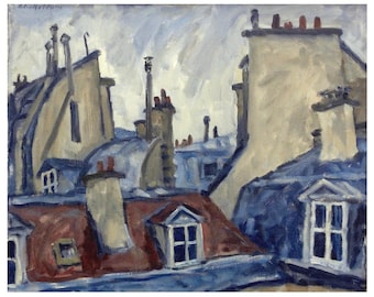 Paris Rooftops - Original 13x17 Plein Air Cityscape Painting