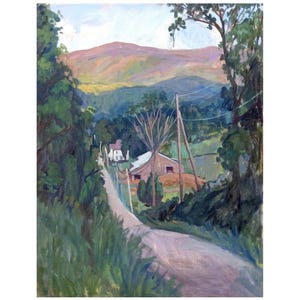 Large Landscape Painting - Falling Light/Sloan Road - 22x28 Oil on Canvas, Signed Original Plein Air Impressionist Fine Art