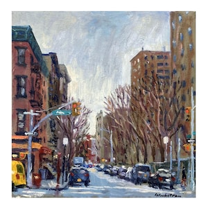 NYC Oil Painting: Urban Impressionist East Village Scene, Signed Original