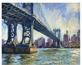 Manhattan Bridge/Morning Light - 16x20 NYC Landscape Painting
