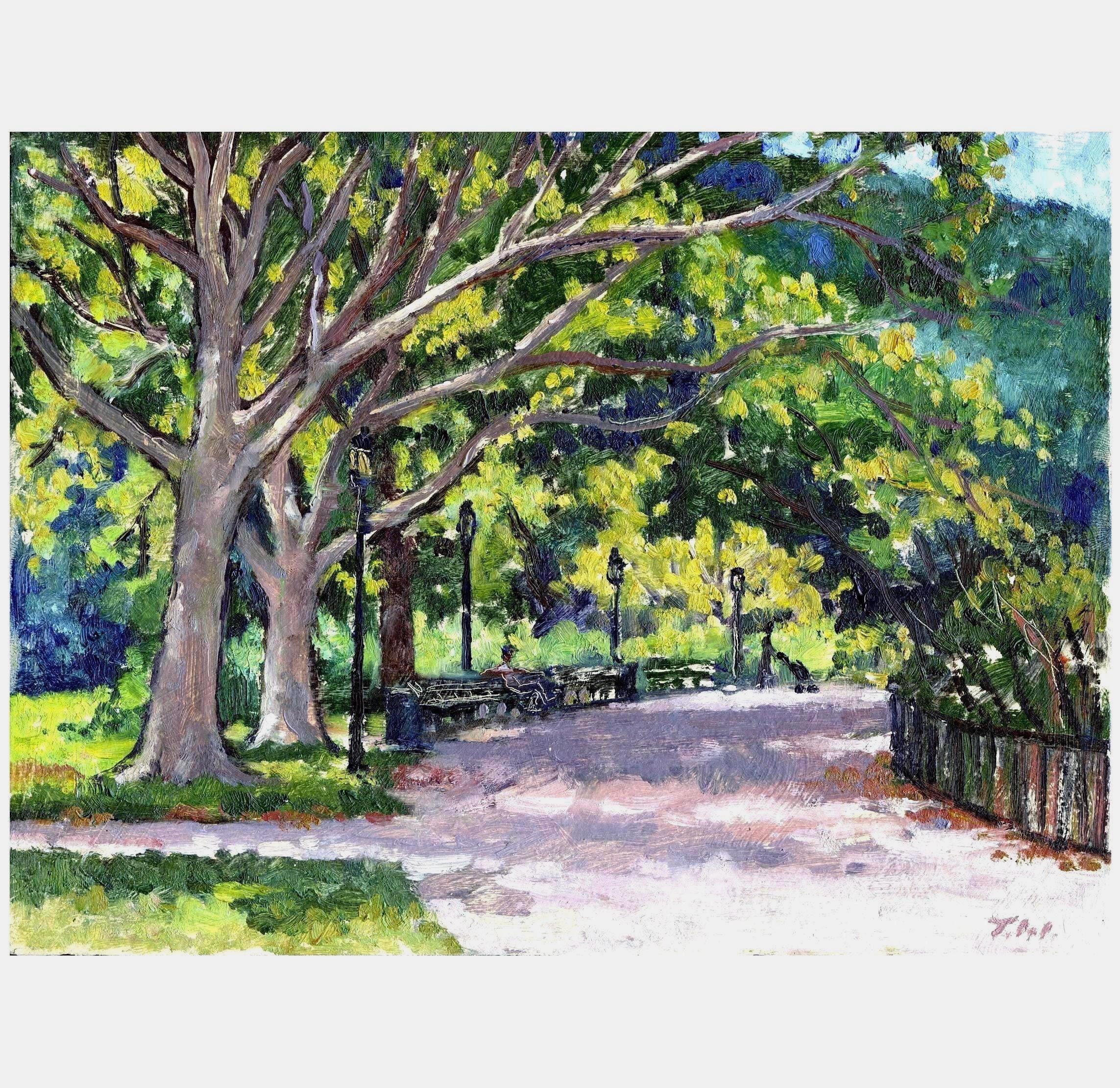 印象派の絵画 - 夏の陰影/ニューヨークのインウッド・ヒル・パーク