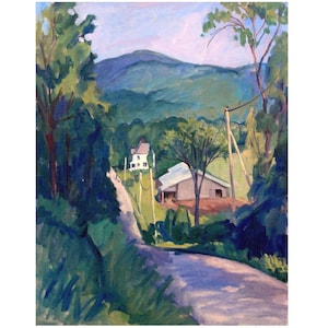 Large Landscape Painting - Falling Light/Berkshires - 22x28 Oil on Canvas, Plein Air Impressionism, Signed Original Oil Painting