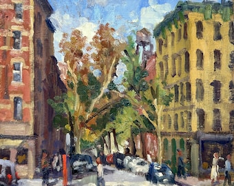 Original NYC Oil Painting - From W 74 St/Upper West Side/September