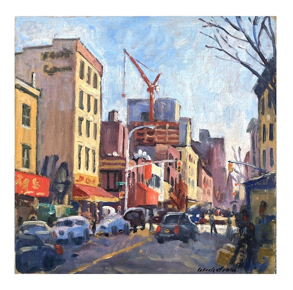 Cityscape Painting - From Grand Street/lower East Side NYC - 10x10