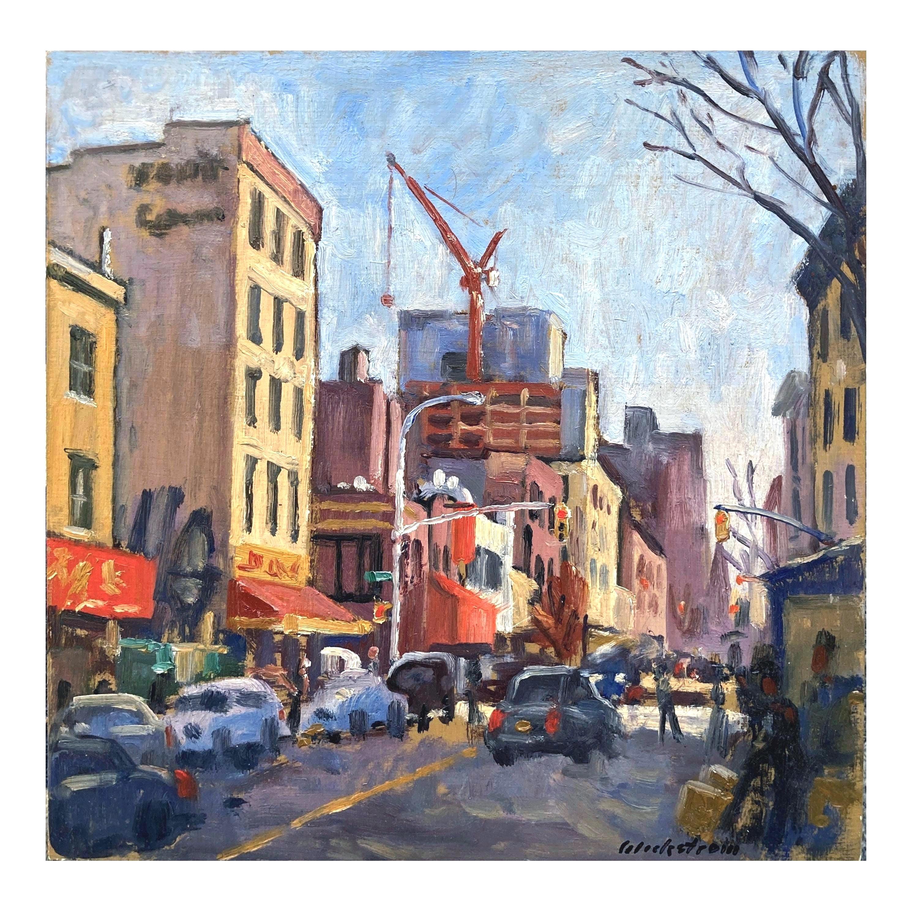 Cityscape Painting - From Grand Street/lower East Side NYC - 10x10