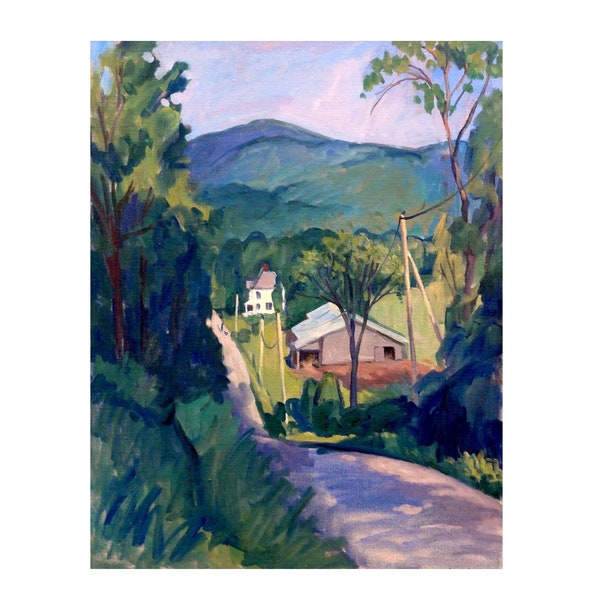 Falling Light/Berkshires - 22x28 Oil on Canvas, Large Original Landscape Painting, American Plein Air Impressionist Fine Art