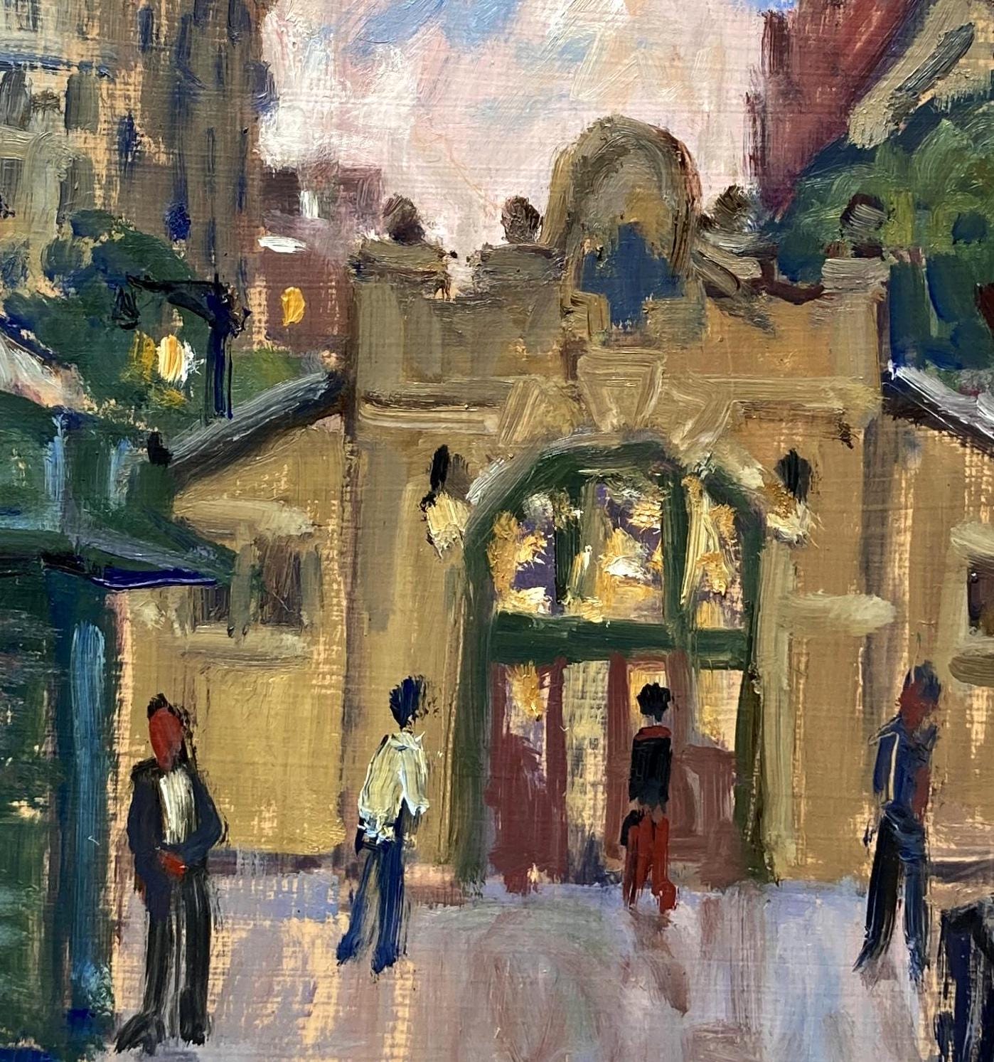 72丁目駅/夕暮れ - 12x12インチのニューヨークの街並みの絵画 - Etsy 日本