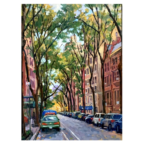 18x24 Oil Painting - Upper West Side/ Autumn Light - New York Cityscape