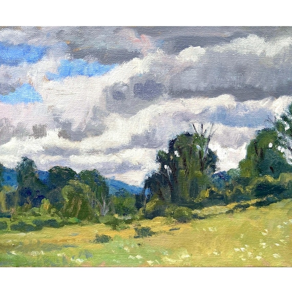 田園風景 油彩画 印象派スタイル