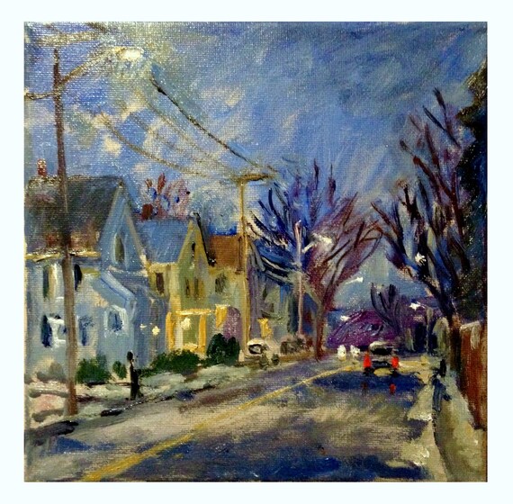 油絵 絵画【冬】 油絵 油彩 油彩画 絵 絵画 【冬景色】 - メルカリ