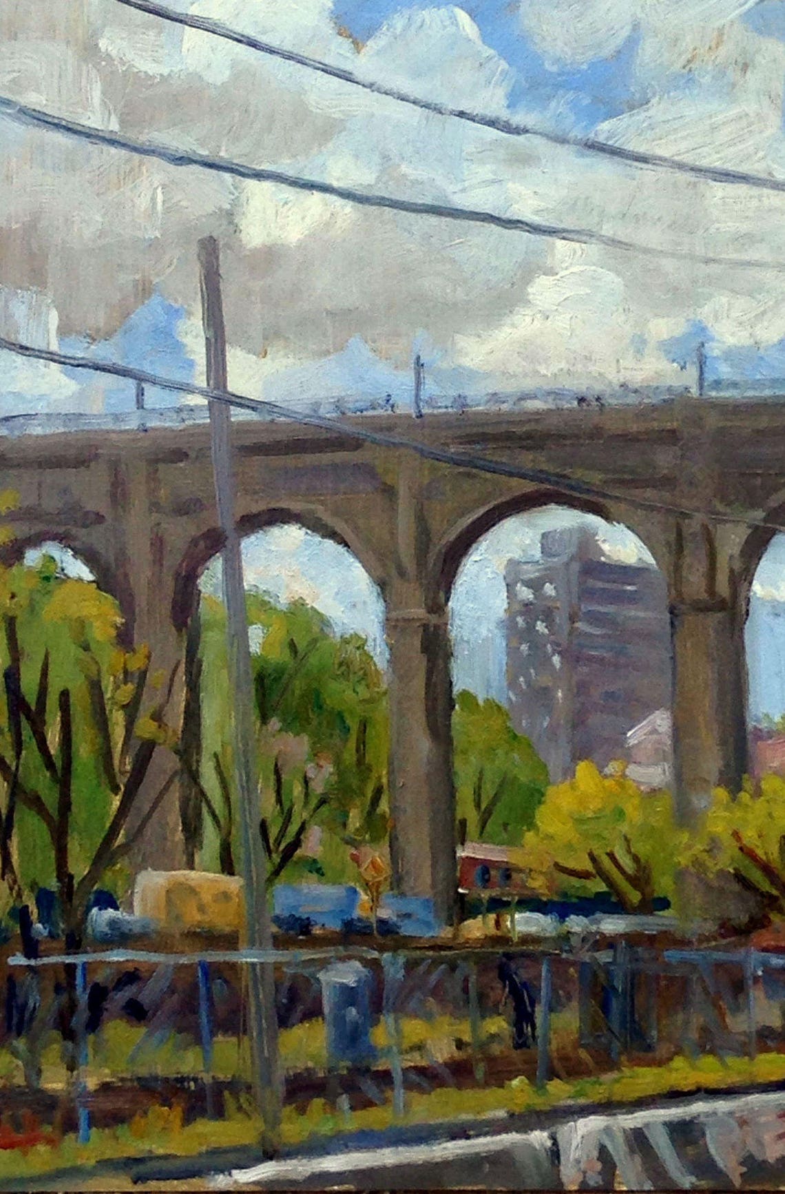 11x14 New York City Landscape Painting Spring Light/high Etsy