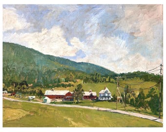 Large Landscape Painting - Summer Light/Berkshires - 28x40 Oil on Canvas
