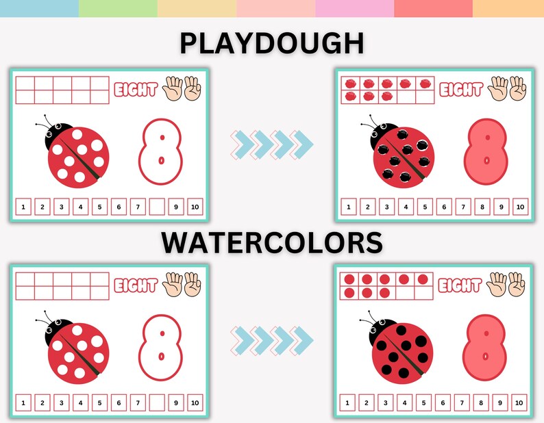 Preschool Printables Numbers, 1-10 Number Tracing, Kindergarten ...
