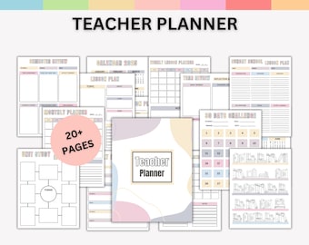 Teacher Planner 2025-2028, Spiral Teacher Planner, Lesson Plans Template PDF, School Planner, Homeschool Planner, Teacher Binder, Printable.