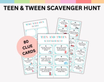 Indoor Outdoor Scavenger Hunt for Kids & Adults, Perfect for Holidays  Birthday Parties, Fun Games for kids, Printable Treasure Hunt Game