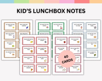 Lunch Box Notes Printable, Personalized Lunchbox Notes, Cute Lunchbox Notes, Positive Affirmation , Encouraging Notes Kids, Instant Download