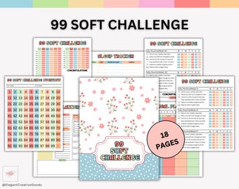 99-Tage Wellness Challenge Tracker | Bearbeitbarer täglicher Gewohnheitsplaner | Selbstfürsorge- und Routine-Generator | Druckbarer Gesunder Lebensstil Tracker PDF-PNG