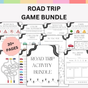 Road Trip MEGA Bundle Activity Pack, Fun Summer Travel Activity Kit for Kids, Kids Travel and Road Trip Game Bundle, Family Road Trip Kit.