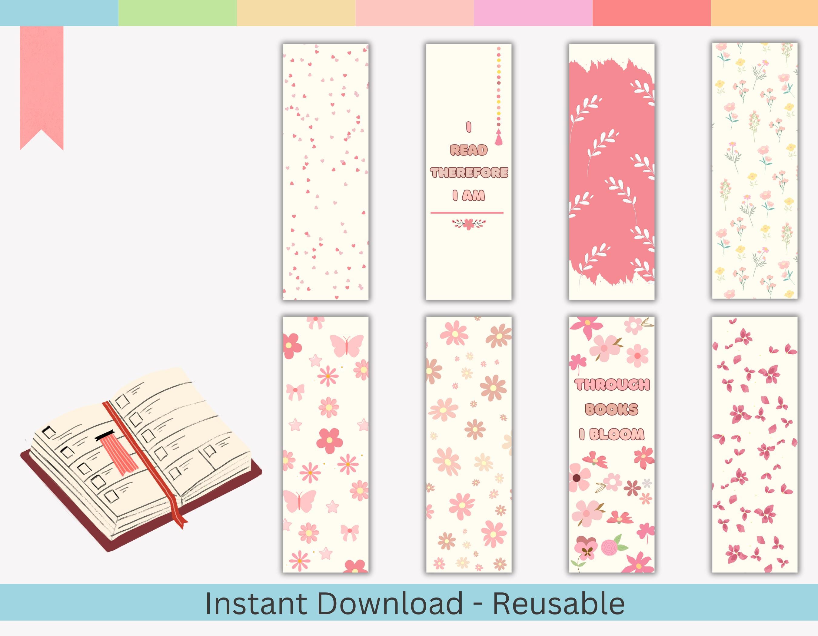 30 Bookmark DESIGNS Bundle, Bookmark PNG & PDF , Bookmark Quotes ...