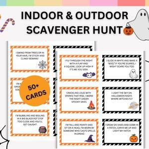 Búsqueda del tesoro de Halloween para niños, Búsqueda del tesoro de Halloween en interiores, Acertijos del tesoro para niños, Pistas de búsqueda del tesoro para niños, Juegos de Halloween.