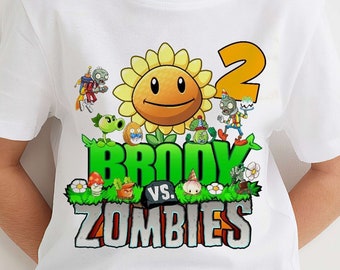 Plants vs zombies Shirt, plants vs zombies birthday customized shirts, Personalized Plants Vs Zombies Birthday Shirt, Family Matching Shirt