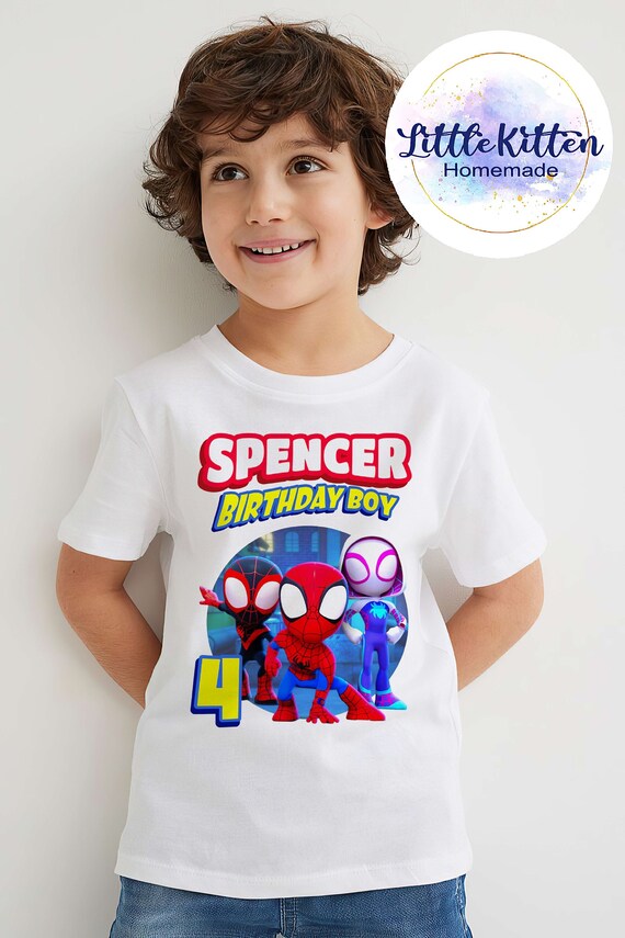 Spiderman Birthday shirt, Marvel 