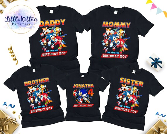 Sonic Family Birthday Shirt, Sonic Shirt, Sonic Birthday, Sonic the Hedge Hog, Nintendo Sonic Shirt, Nintendo Sonic Birthday Shirt Il_570xn