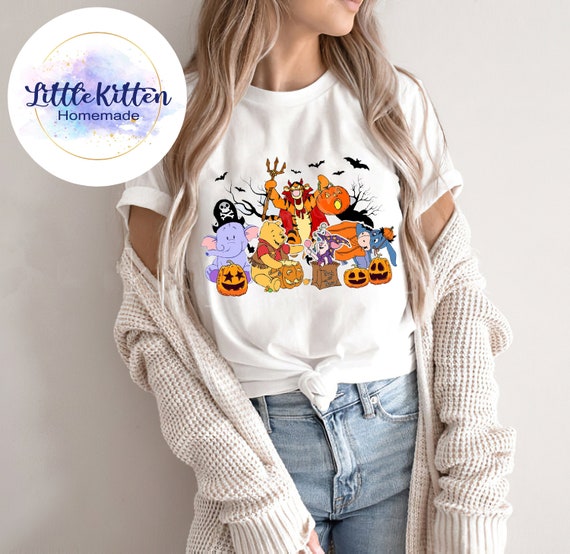 Winnie The Pooh Halloween Shirt, Disney Pooh Bear Halloween Shirts, Pooh and Friends Pumpkin Halloween Shirt, Disney Halloween Trip Shirt Il_570xn