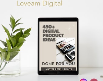 450+ Digital Product Ideas, MRR, Instant Download PDF, Digital Product, Social Media, Passive Income, Business Resources, 26 Pages.