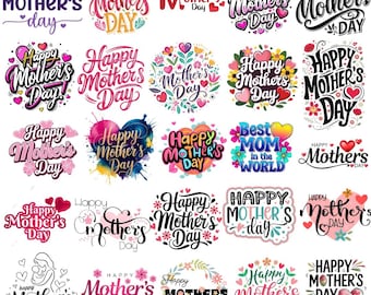 Floral Mother's Day PNG Clipart Bundle, Mom Wreath Designs (Digital Download)
