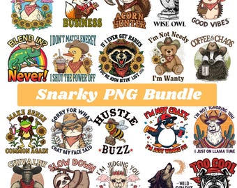 Snarky Bundle PNG Clipart , Trendy Sarcastic Quotes, Funny Animal Saying Png