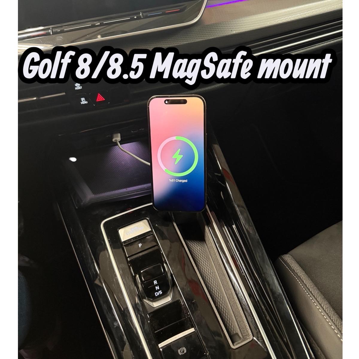 VWゴルフ8/8.5用MagSafe対応スマホホルダー｜ワイヤレス充電器