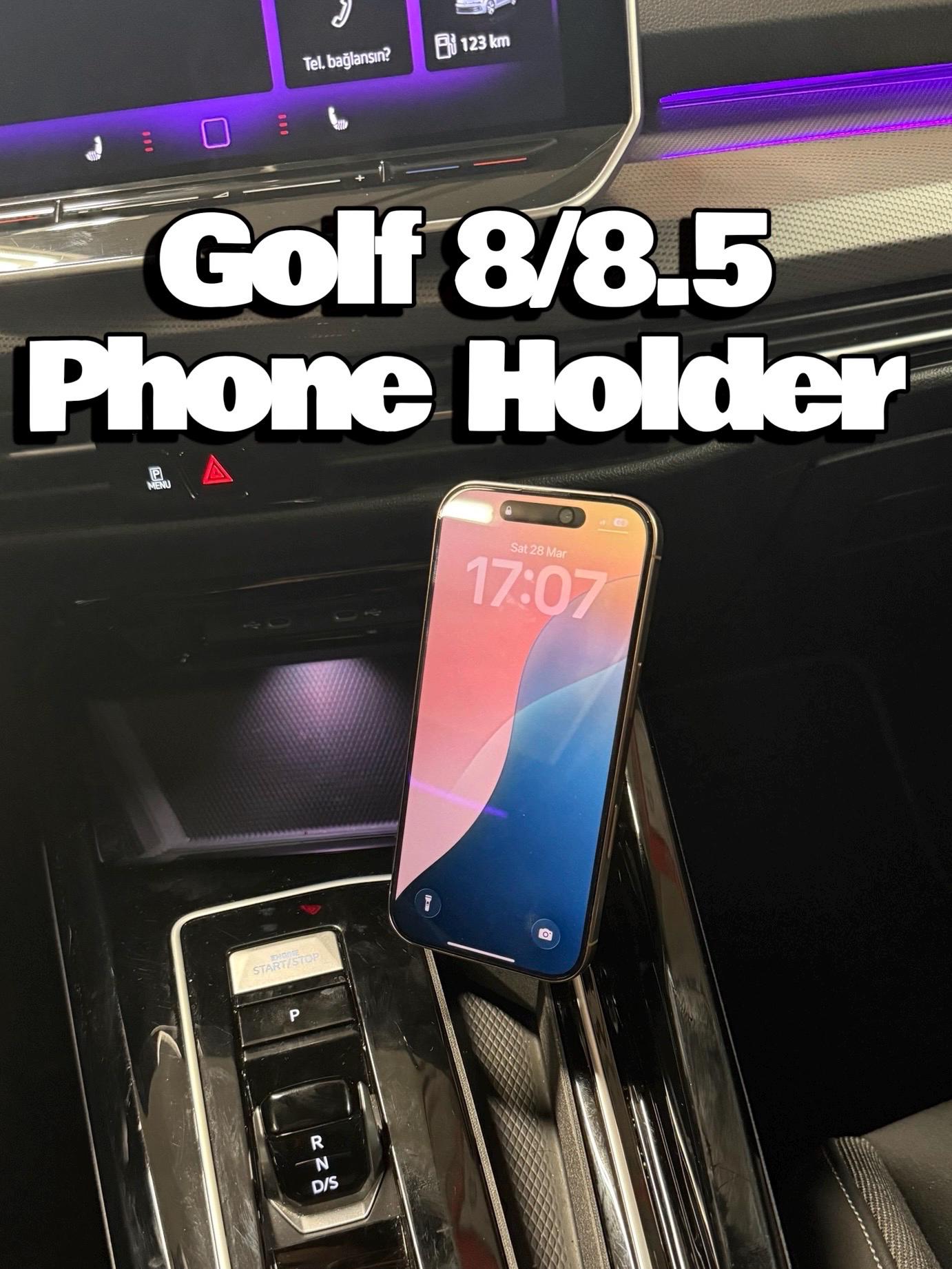 VWゴルフMK8/8.5/R/GTI用スマホホルダー - 純正品と同等のフィット感
