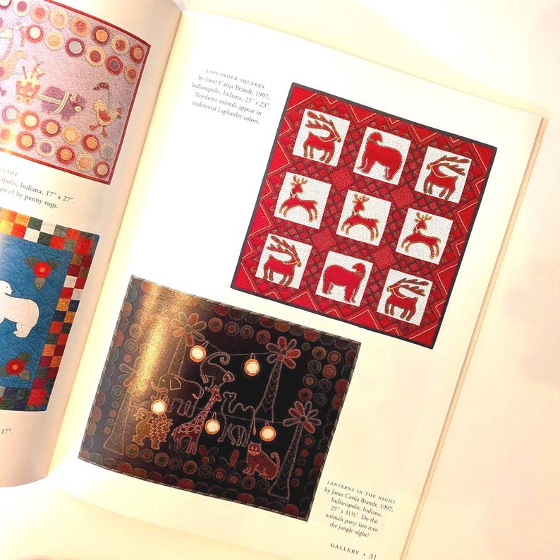 Folk Art Animals Applique Quilt Patterns Designs by Janet Carija Brandt ...
