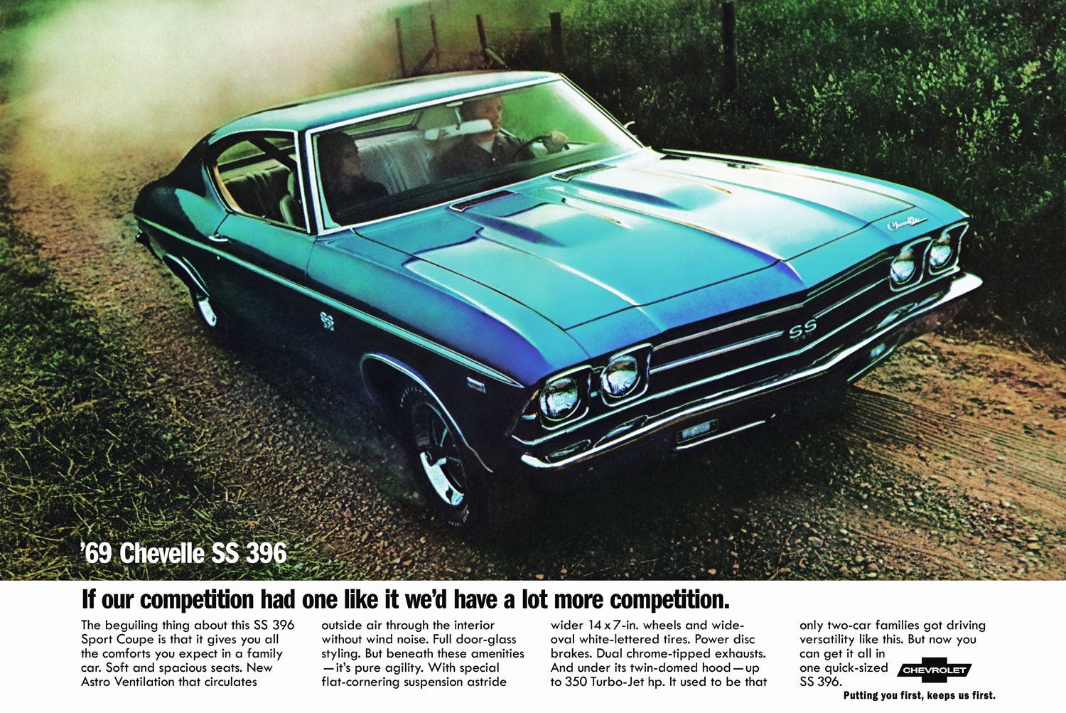 Details About 1969 Chevrolet Chevelle Ss 396 Large Format Ad Had One Like It