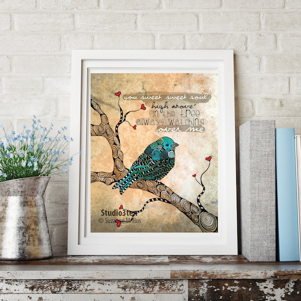 blue bird of happiness, blue bird print, blue bird art, blue jay, blue bird painting, blue bird lover, blue bird, blue themed room