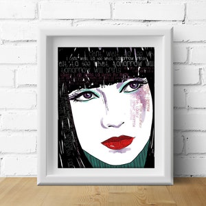 cherish every moment, red lips, fashion print, girl power, strength, uplifting art, inspirational art, print about journey, moving away
