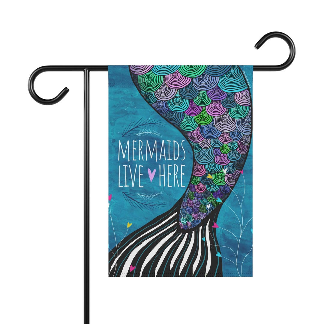 Mermaid Garden Flag, Mermaid Flag, Mermaid Decor, Mermaid Theme ...