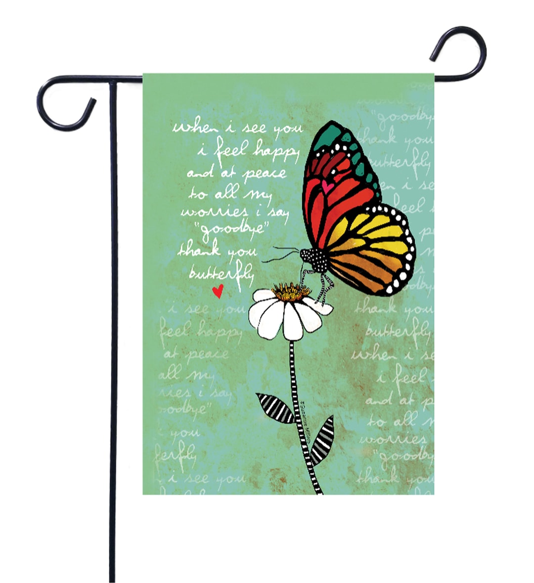 Butterfly Garden Flag Butterfly Decor Etsy